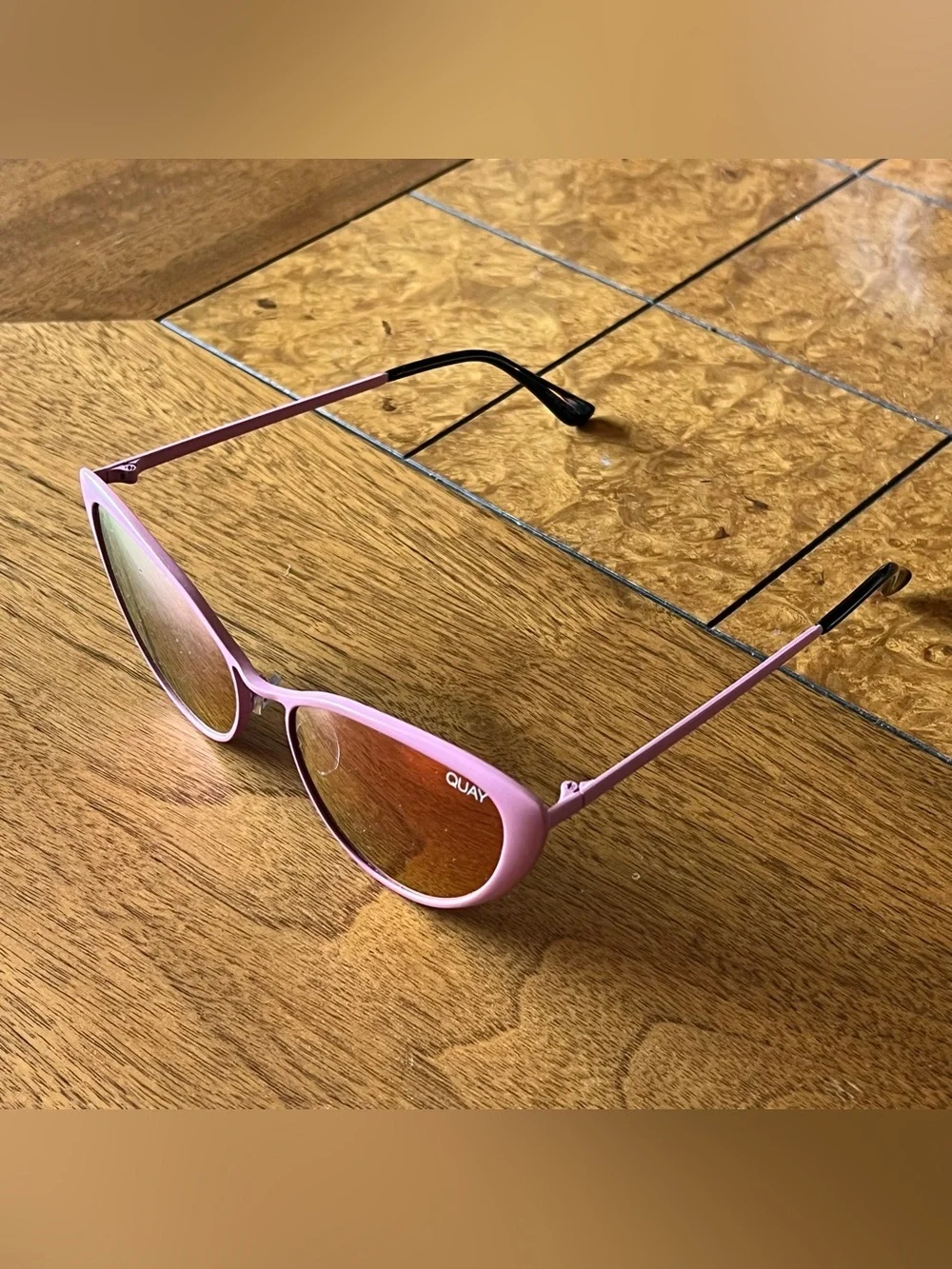 Quay Pink Cat Eye Sunglasses